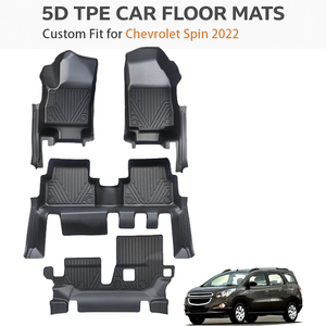 พรมปูพื้นรถยนต์แบบสั่งทำพิเศษ TPE ปลอดสารพิษ กันน้ำ ทนทาน สำหรับ Chevrolet Spin 2022 พวงมาลัยซ้าย ของแท้จากโรงงาน - Product Image 1