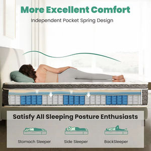 King Queen Roll Hotel Latex <span class=keywords><strong>Mlily</strong></span> Pillow Top en una caja Espuma Cama individual de alta calidad Colchón de resorte de memoria de tamaño completo - Product Image 4