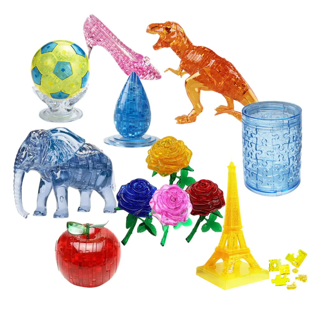 Los niños regalo inteligente juguete lingzhi 3d cristal rompecabezas
