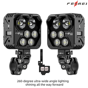 300 Watt LED sương mù ánh sáng cho xe máy 260 ° Bảo hiểm phụ trợ lái xe đèn với sừng Strobe chức năng trắng vàng đèn sương mù - Product Image 3