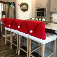 Pack 10 Red Santa Hat Dining Chair Covers