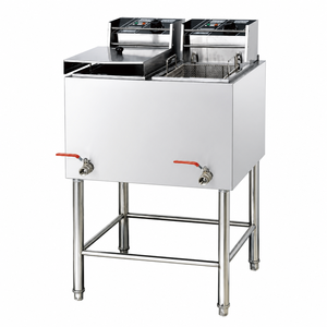 Freidora Eléctrica Comercial de Pie de 28L con Doble Tanque y Doble Cesta de 8kW para Papas Fritas, Pollo, Restaurantes y Catering - Product Image 1