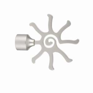 TENDENCIAS LINE Tapa final moderna de plástico anticorrosión con remates para toldo, color cromo satinado, modelo TD777 - Product Image 1