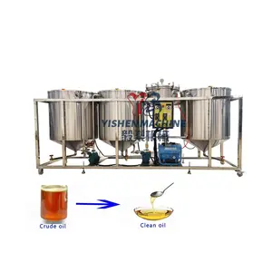 Edible Used Cooking Oil Refining machine Vegetable Oil Equipment Refined Sunflower Oil Refinery Machine