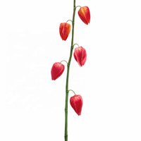 Tige de fleur de lanterne chinoise artificielle de 115 cm de long, tige de fleur de lanterne décorative