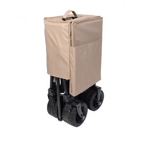 Chariot de plage à 4 roues avec logo personnalisé chariot de camping pliable à poignée réglable - Product Image 6