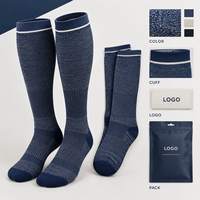 Chaussettes de compression graduée pour mollets, idéales pour le voyage, noires et ivoire, en Spandex et Nylon, avec manchette de soutien graduée et ajustement du bout du pied