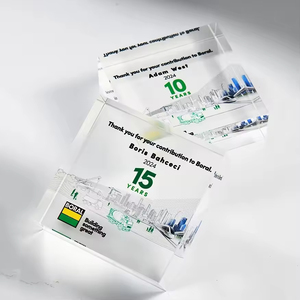 Trofeo de Cristal Grabado Personalizado en Forma Cuadrada, Trofeo de Cristal K9 Resistente a Caídas para Competiciones - Product Image 5