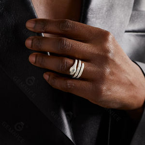 <span class=keywords><strong>Anello</strong></span> da Mignolo a <span class=keywords><strong>Serpente</strong></span> Gemnel in <span class=keywords><strong>Argento</strong></span> <span class=keywords><strong>925</strong></span> con Zirconi CZ a Pera, Gioiello di Lusso Audace per Dichiarazioni di Stile d'Impatto - Product Image 5