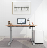 AOKE Patas de Acero para Escritorio de Altura Ajustable, Mesa Ergonómica de Elevación Eléctrica para Trabajar de Pie, Muebles de Oficina