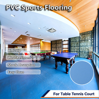 Sol en PVC pour tennis de table HANLI 4,5 mm à texture tissu, tapis de sport insonorisant et antidérapant