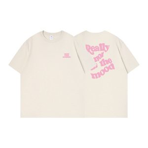 T-shirt d'été pour homme à séchage rapide 100% coton coupe ample col rond minimaliste lettre Design - Product Image 1