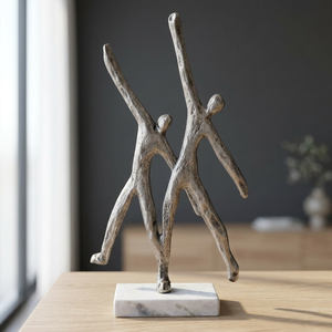 Modern <b>Figurative</b> Metal Sculpture Handcrafted Artistic Decor for Tabletop Living Room Home Office Decor - Product Image 2