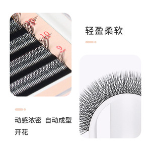 ขนตาปลอม Glamlash รูปทรง W ขนาด 0.07 C0.07 D ทำจากเส้นใยสังเคราะห์ PBT แบบพัด ให้ลุคสวยเป็นธรรมชาติ - Product Image 1