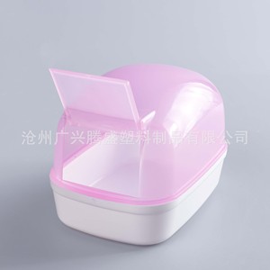 Hamster Bath Box, <b>Large</b> and Small Hamster Living Supplies, <b>Plastic</b> Hamster Bath Tub, Fully Transparent Dustproof Sand Box - Product Image 4