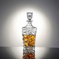 Réveilleur de vin en verre cristal transparent de luxe classique, cadeau d'affaires, capacité 750 ml avec option de logo personnalisé