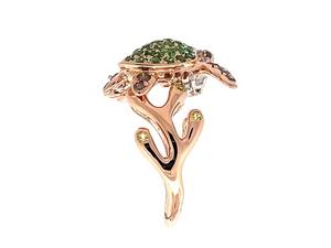 Anillo de Acero Inoxidable que No se Destiñe, Chapado en Oro de 18K, Diseño de Nicho con Incrustaciones de Circonita, Anillo para Mujer, Venta al por Mayor - Product Image 2