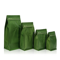 Staande zak met transparant venster, kraftpapier, matte afwerking, hersluitbare ritssluiting, afscheurpunt, voor koffie, noten, snacks, granola verpakking