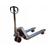 Fourche épaissie manuelle de camion de palette d'acier inoxydable gardent l'équilibre de mouvement 2500kg tournent avec souplesse l'économie de travail de contrôle de direction 3000kg