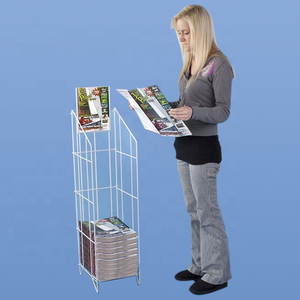 Nhiệm vụ ánh sáng dây kim loại Brochure chủ hiển thị tờ báo thiệp chúc mừng Tạp Chí hiển thị giá sàn đứng CD Tạp Chí giá - Product Image 4