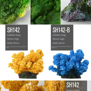 Ornement de récif corallien en résine plastique peinte aux couleurs vives, sans danger <span class=keywords><strong>pour</strong></span> les aquariums d'<span class=keywords><strong>eau</strong></span> salée et d'<span class=keywords><strong>eau</strong></span> <span class=keywords><strong>douce</strong></span> - Product Image 2