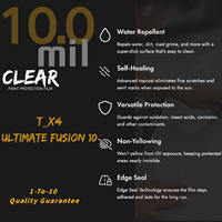 Film de protection de peinture auto-cicatrisant en TPU pour carrosserie et intérieur de voiture, 10 mil, anti-traces de doigts, transparent, en rouleau, anti-UV/anti-chaleur, garantie 10 ans