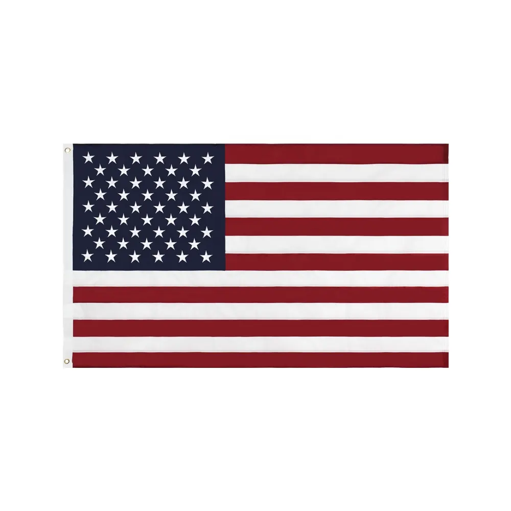 Оптовая продажа, готов к отправке, 3x5 футов, 90x150 см, 210D нейлоновый американский флаг с вышивкой США