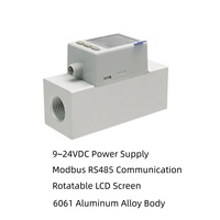Débitmètre massique thermique pour gaz 0,5-500 L/min, capteur de débit numérique pour air, N2, O2, Ar, CO2, contrôleur de débit Modbus RS485 avec écran LCD