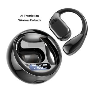 Écouteurs sans fil à traduction AI à oreille ouverte, étanches IPX5, avec logo personnalisé ODM, écran numérique, écouteurs sportifs - Product Image 1
