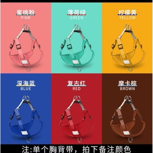Blue <b>Reflective</b> Breathable <b>Dog</b> <b>Harness</b> Adjustable Chest Strap Pet Leash for Walking and Training - Product Image 5