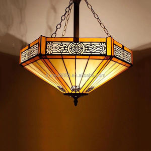 Lámpara de Techo LED Estilo Europeo Tiffany, 2700K Blanco Cálido, para Sala de Estar, Comedor, Dormitorio, Bar, Lámpara Colgante de Comedor - Product Image 1