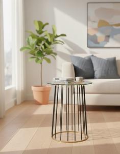 Mesa Consola de Aluminio Moderna, Duradera y Fácil de Limpiar, Mueble Ligero de Metal para Sala de Estar, Dormitorio, Hotel u Oficina - Product Image 2