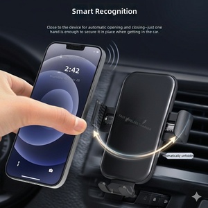 Cargador Inalámbrico para Auto de 15W, Soporte con Sujeción Automática para Teléfono, Sensor Inteligente, Base de <span class=keywords><strong>Carga</strong></span> Rápida para iPhone 15 y <span class=keywords><strong>Samsung</strong></span> S23 - Product Image 2