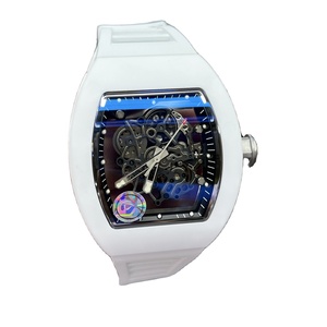 Montre mécanique automatique de luxe haut de gamme, boîtier en fibre de carbone résistant aux rayures, montre pour homme, bracelet en caoutchouc léger - Product Image 3