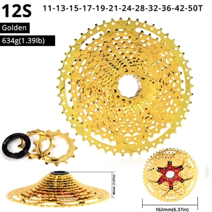 Pignon de vélo de montagne SWTXO argent/or, <span class=keywords><strong>12</strong></span> <span class=keywords><strong>vitesses</strong></span>, 11-50T, <span class=keywords><strong>cassette</strong></span> de vélo de montagne pour <span class=keywords><strong>Shimano</strong></span> SRAM - Product Image 6