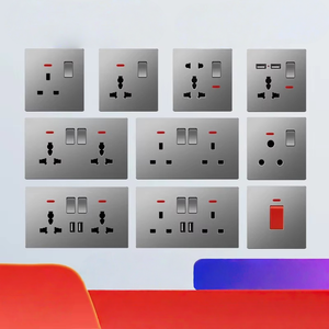 Estándar británico Hong Kong Macau Estilo británico Especial One-Gang 10A Smart IP20 USB Interruptor multifunción Enchufe Uso doméstico - Product Image 6