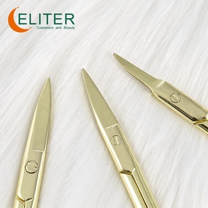 Eliter Venta caliente al por mayor de oro de acero inoxidable cutícula en blanco tijeras para cutículas Rusia tijeras para cutículas Tijeras para uñas - Product Image 4