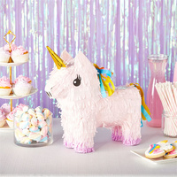 Pinata de licorne rose pour filles, papier de beauté Pinata pour enfants, fournitures de décoration de fête d'anniversaire, offre spéciale