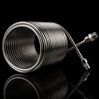 Échangeur de chaleur à serpentin immergé SS304, type tube hélicoïdal, pour le refroidissement des réservoirs de réacteurs chimiques, application industrielle