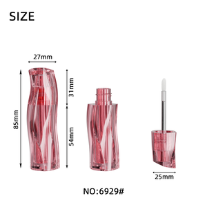 Jinze Transparent Lipgloss With Curve Shape Packaging For Makeup <strong>Lip</strong> Glaze Tube - Product Image 5