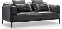 Ensemble de meubles de salon en cuir véritable, nouveau style chinois, modèle canapé
