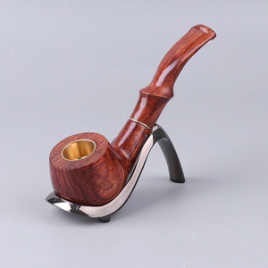 Creative <b>Pipe</b> <b>Stand</b> Single <b>Pipe</b> Holder Bent Type Silver Black Smoking Accessory Independent <b>Pipe</b> Base - Product Image 2