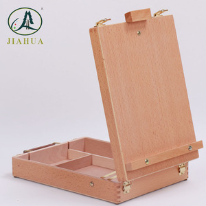 Chevalet de <span class=keywords><strong>dessin</strong></span> en bois portable pour <span class=keywords><strong>peinture</strong></span> à l'huile, boîte de rangement pliable pour matériel artistique - Product Image 5