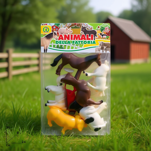 Animali Della Fattoria Farm <b>Animals</b> Set 34x24 Cm <b>Plastic</b> Toys For Kids Age 3+ - Product Image 3