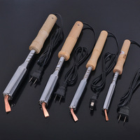 Fer à souder 100W à vente chaude, chauffage externe lourd, coude en cuivre, haute puissance, poignée en bois, machine à souder en plastique et en acier