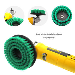 Cepillo de limpieza de 6 pulgadas <span class=keywords><strong>con</strong></span> rosca M10, cabezal de cepillo plano para taladro, accesorio para limpieza de cocina, hogar y coche - Product Image 3