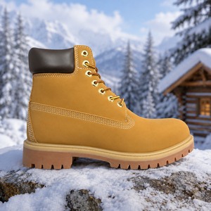 Chaussures d'hiver de luxe au design américain personnalisé avec logo 2026, baskets noires et marron, bottes Timberlanding pour hommes - Product Image 1
