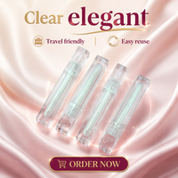 Gloss à lèvres transparent en gros, contenant cristallin, étiquette privée, logo personnalisé, gloss à lèvres transparent végétalien, gloss à lèvres waterproof