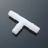 8-4-8MM petit plastique 3 voies barbe té réducteur T-Joint petits connecteurs barbelés couplage à dégagement rapide pour tuyau de Tube de qualité alimentaire