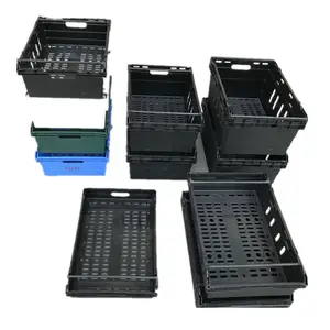Bale Arm Trays Harvest Agricultural Vented Crate Fruit Vegetable Crates With Bail Plastic Fruit Crate Fresh Basket